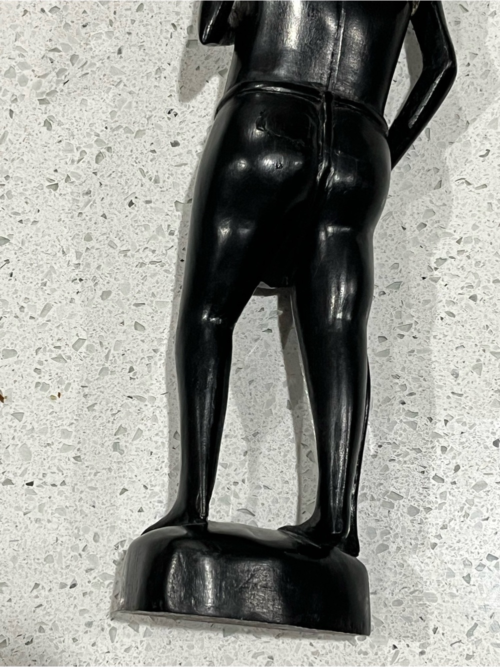 Mid 20th Century Filipino Ebony Hand Carved Wood Carving, Native Hunter/Gatherer - Picture 7 of 13
